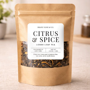 Étiquette d'infusion de plantes Simple Minimaliste