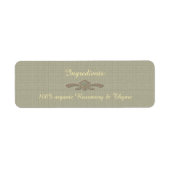 Étiquette d'ingrédient couleur Herbe et épice/U de (Devant)