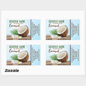 Étiquette d'ingrédient de bougie à la noix de coco (Feuille)