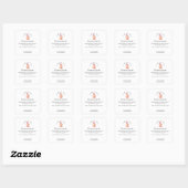 Étiquette d'ingrédient de cupcake à la fraise aqua (Feuille)