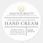 Étiquette d'ingrédient de produit blanc noir de be (Devant)