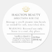 Étiquette d'ingrédient de produit de beauté noir d (Devant)