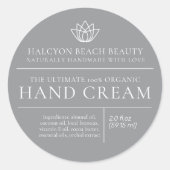 Étiquette d'ingrédient de produit de crème pour le (Devant)