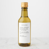 Étiquette d'ingrédient de produit de soins de la p (Devant)