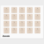 Étiquette d'ingrédient minimaliste beige pour cook (Feuille)