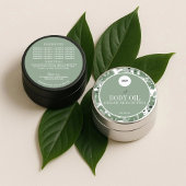 Étiquette d'ingrédients botaniques naturels de Sag