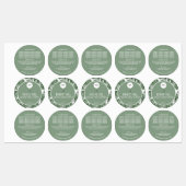 Étiquette d'ingrédients botaniques naturels de Sag (Feuille)