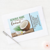 Étiquette d'ingrédients de chandelle de noix de co (Enveloppe)
