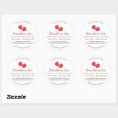 Étiquette d'ingrédients de confiture de fraise de (Feuille)