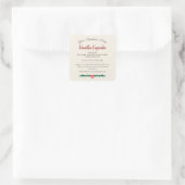 Étiquette d'ingrédients de Cupcake à la Vanille de (Sac)