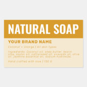 Étiquette d'ingrédients d'emballage de savon perso (Devant)