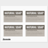 Étiquette d'ingrédients d'emballage de savon perso (Feuille)