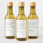 Étiquette d'ingrédients des produits de soins de l (Bouteilles)