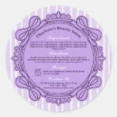 Étiquette d'ingrédients et instructions de cadre à (Devant)