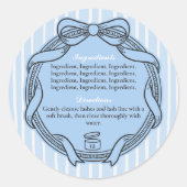 Étiquette d'ingrédients et instructions de cadre d (Devant)