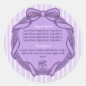 Étiquette d'ingrédients et instructions de cadre d (Devant)