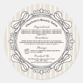 Étiquette d'ingrédients et instructions de cadre d (Devant)