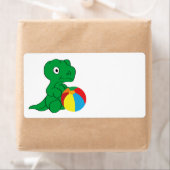 Étiquette Dino et ball (En situation)