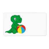 Étiquette Dino et ball (Devant)