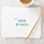 Étiquette Dinosaur Cute Return Address (En situation)