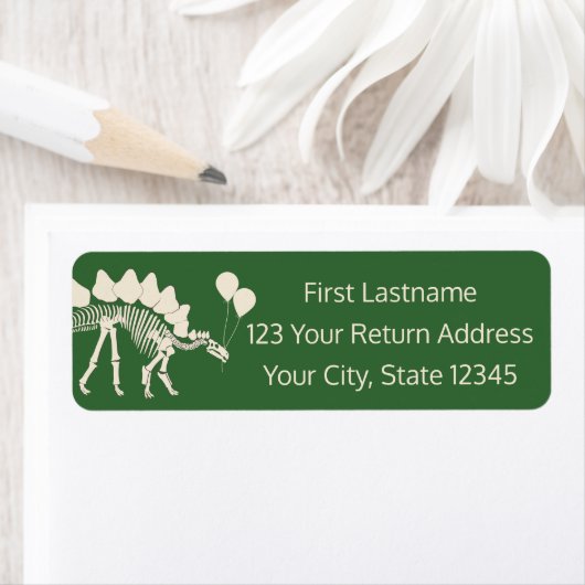 Étiquette Dinosaure à ballons (En situation)