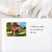 Étiquette Dinosaure Kentrosaurus (En situation)