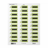 Étiquette Dinosaure Thème Stomp et Chomp Green Dino Annivers (Feuille entière)