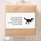 Étiquette Dinosaure velocirapeur noir - Choisissez la couleu (En situation)