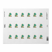 Étiquette Dinosaures féroces (Feuille entière)