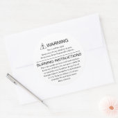 Étiquette d'instruction d'avertissement de bougie (Enveloppe)