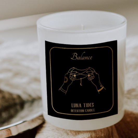 Étiquette d'intention de balance de la lune d'or