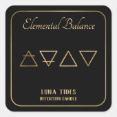 Étiquette d'intention de balance élémentaire or (Devant)