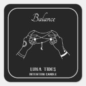 Étiquette d'intention de balance noire et blanche (Devant)