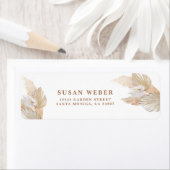 Étiquette d'invitation Boho Pampas Grass (En situation)