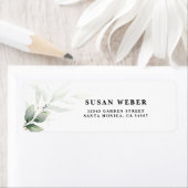 Étiquette d'invitation Simple Greenery (En situation)