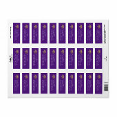 Étiquette Diplômé Assistant de Médecin AM Violet Or (Feuille entière)