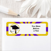 Étiquette Diplôme de Casquette et de Diplôme - Couleurs de l (En situation)