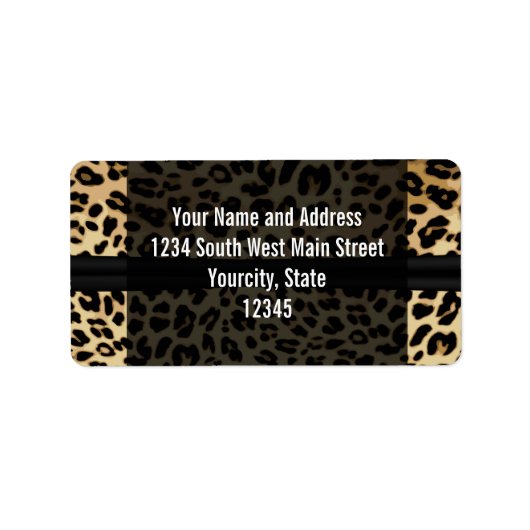 Étiquette Diplôme de fille de bijoux Leopard noir personnali (Devant)