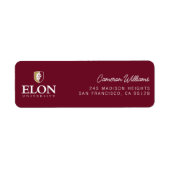 Étiquette Diplôme de l'Université Elon (Devant)