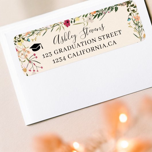 Étiquette Diplôme de printemps fleur sauvage bohème