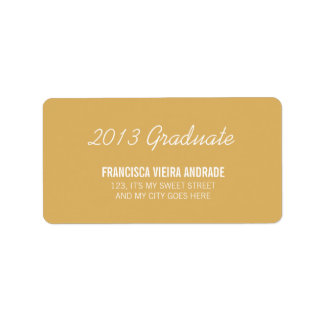Étiquette Diplôme du secondaire 2013 Gold White