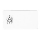 Étiquette Diplôme maçonnique (Devant)