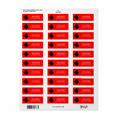 Étiquette Diplôme Rouge (Feuille entière)