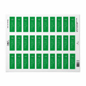 Étiquette Diplômé Vétérinaire Vert Argent (Feuille entière)