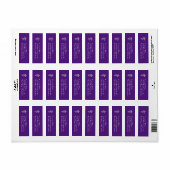 Étiquette Diplômé Vétérinaire Violet Argent (Feuille entière)