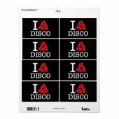 Étiquette Discothèque de l'adaptateur I 45 (Feuille entière)