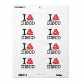 Étiquette Discothèque de l'adaptateur I 45 (Feuille entière)