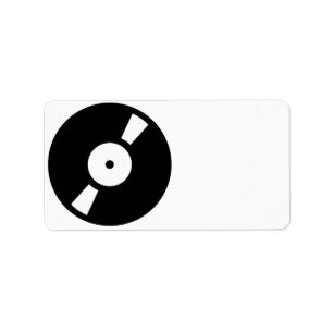 Étiquette disque vinyle rétro