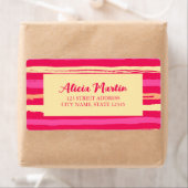 Étiquette Distorsion rayures rose rose rose rose Adresse mod (En situation)