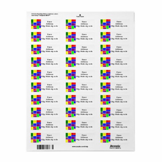 Étiquette Diviser les rectangles (Feuille entière)